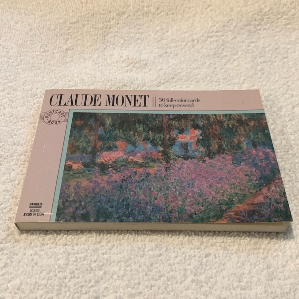 New vintage Claude Monet post card book